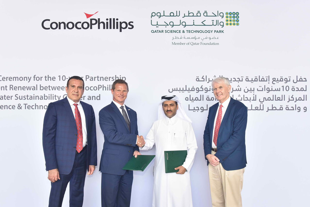 Qstp Renews Partnership With Conocophillips Gwsc Qatar Foundation