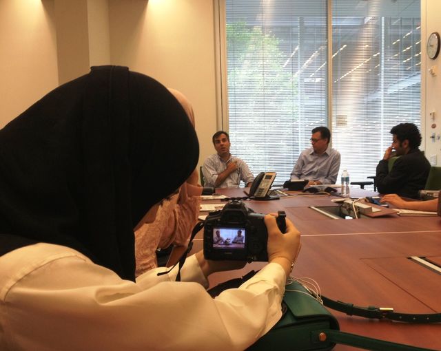 NU-Q-students-recording-their-interview-with-Larry-Ingrassia-at-the-NYT.jpg