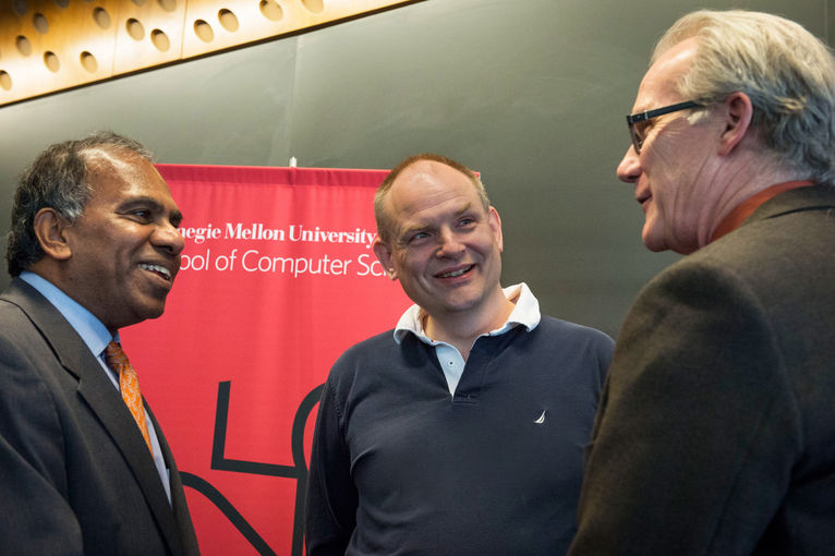 Carnegie Mellon President Subra Suresh and Andrew Moore