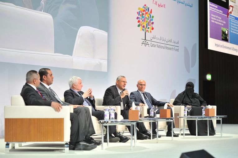 Researchers presenting their research success stories during QNRFs 6th Annual Forum.JPG